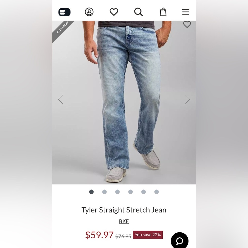 Men’s Buckle Tyler Straight Stretch Jeans